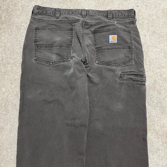 Carhartt Carpenter Paint Splattered Brown Work Pants 36Wx29L - Picture 3 of 7